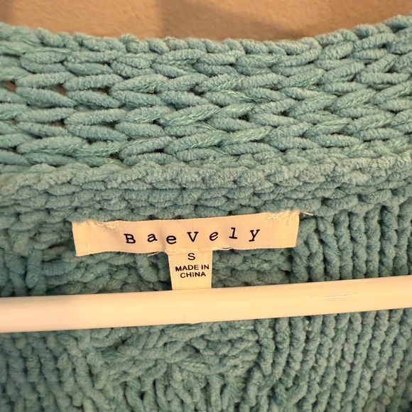 Turquoise Cable Knit Sweater - Picture 3 of 3